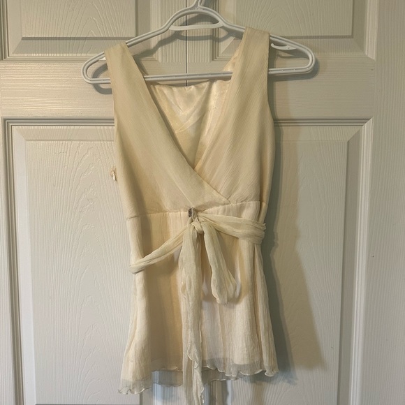 100% silk cream blouse - Picture 3 of 4
